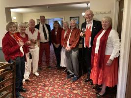 Members in Red and White for St George's Day.
